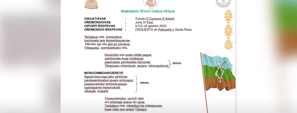 PRESENTARÁN HIMNO DE TARIJA EN IDIOMA&nbsp;GUARANÍ