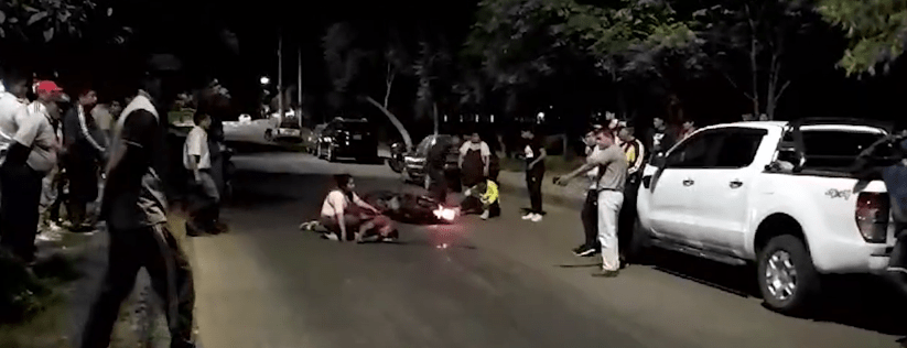 PEATÓN BAJO INFLUENCIA ALCOHÓLICA FUE ATROPELLADO POR UN&nbsp;MOTOCICLISTA