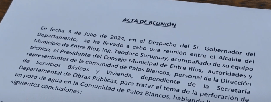 PROMESA DE UN POZO DE AGUA SUSPENDE BLOQUEOS EN PALOS&nbsp;BLANCOS