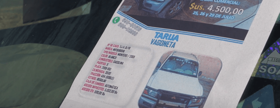 DIRCABI REMATARÁ 13 VEHÍCULOS INCAUTADOS EL 25 Y 26 DE&nbsp;JULIO