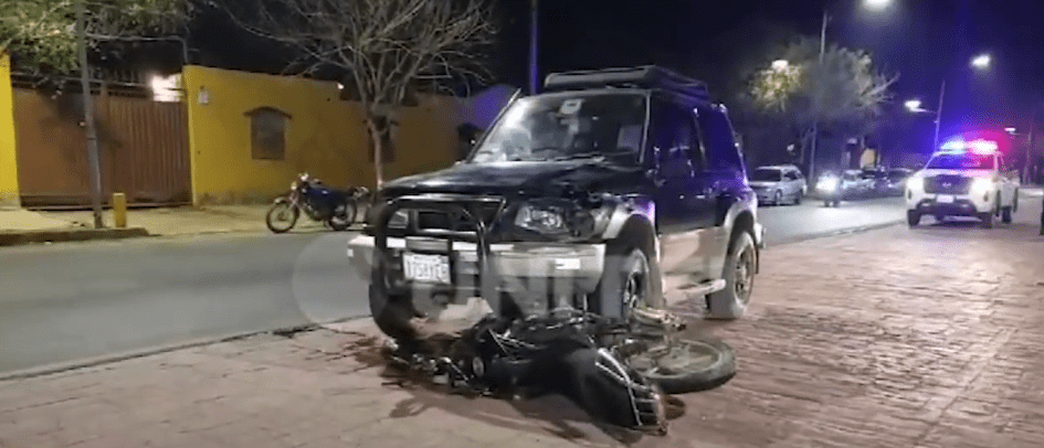 POLICÍA EBRIO COLISIONA SU VEHÍCULO POR ALCANCE CON UNA&nbsp;MOTOCICLETA