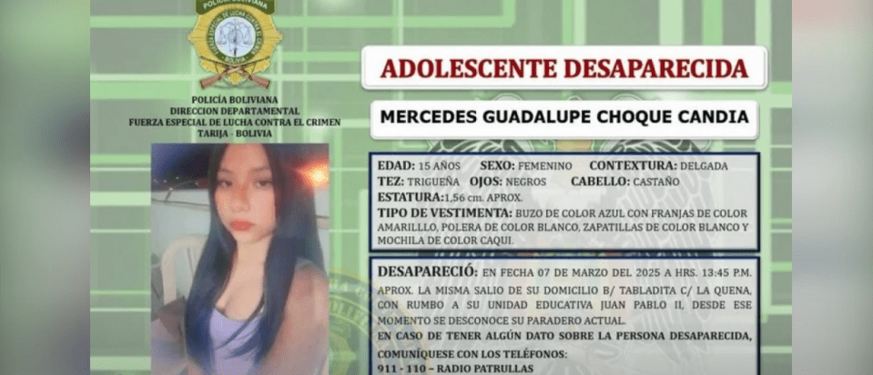 JOVEN QUINCEAÑERA ESTA DESAPARECIDA DESDE EL 7 DE&nbsp;MARZO